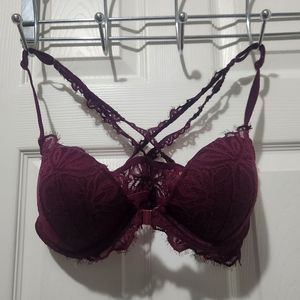 Victoria's Secret Racerback Bra Maroon/Red Wine 36C